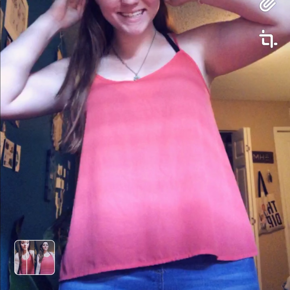 Hollister hot pink tank